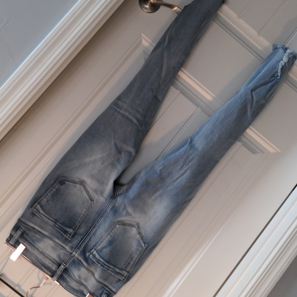 Distress raw hem hi rise jeans - Picture 6 of 6